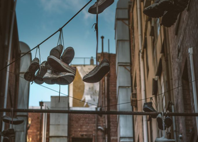 shoes on power line